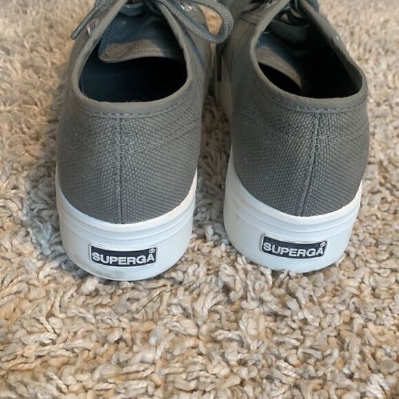 Superga EUC gray platform sneakers Size 6.5 - Picture 4 of 7